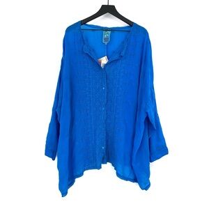 Johnny Was Blue Tunic Top